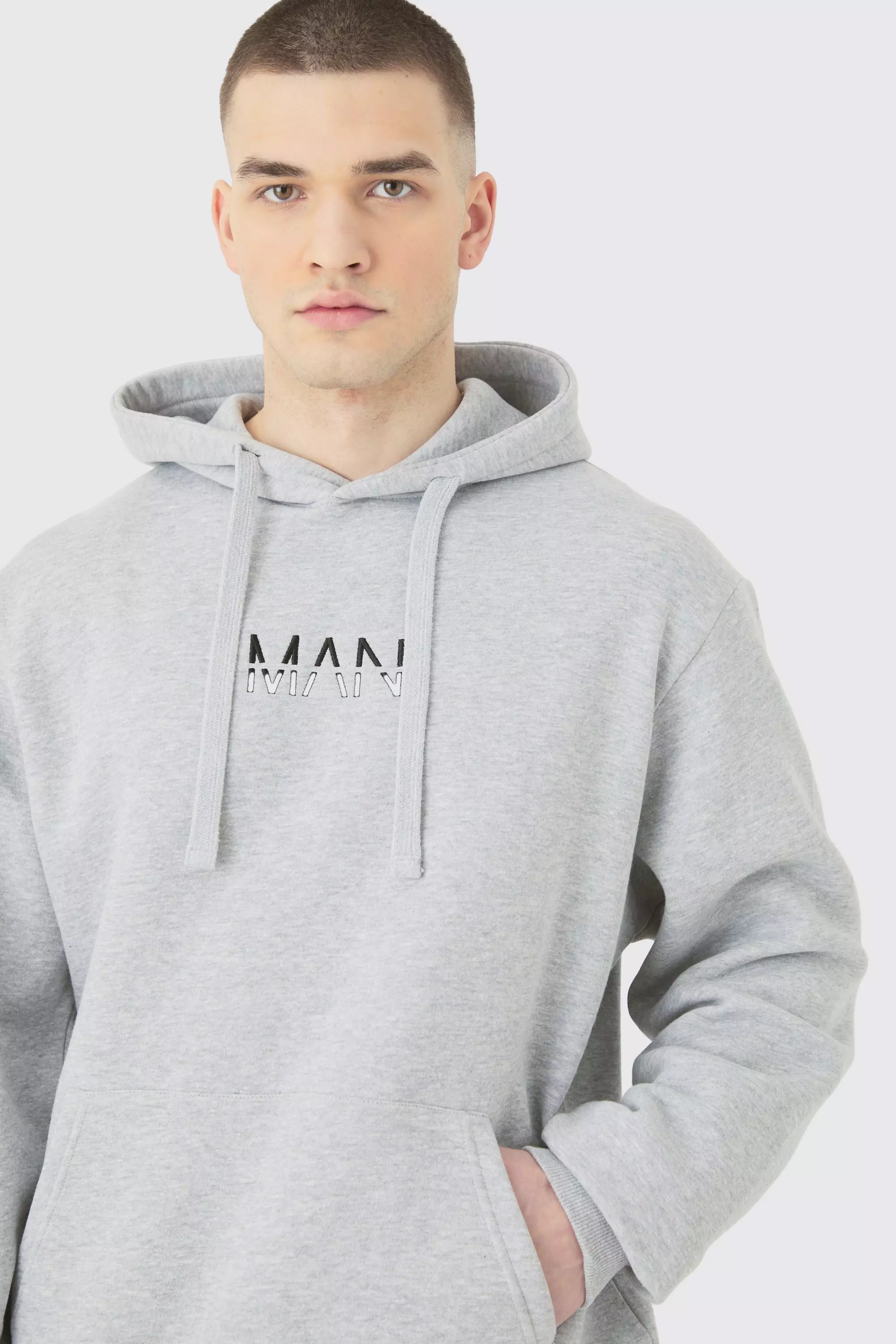 Boohoo grey hoodie hotsell